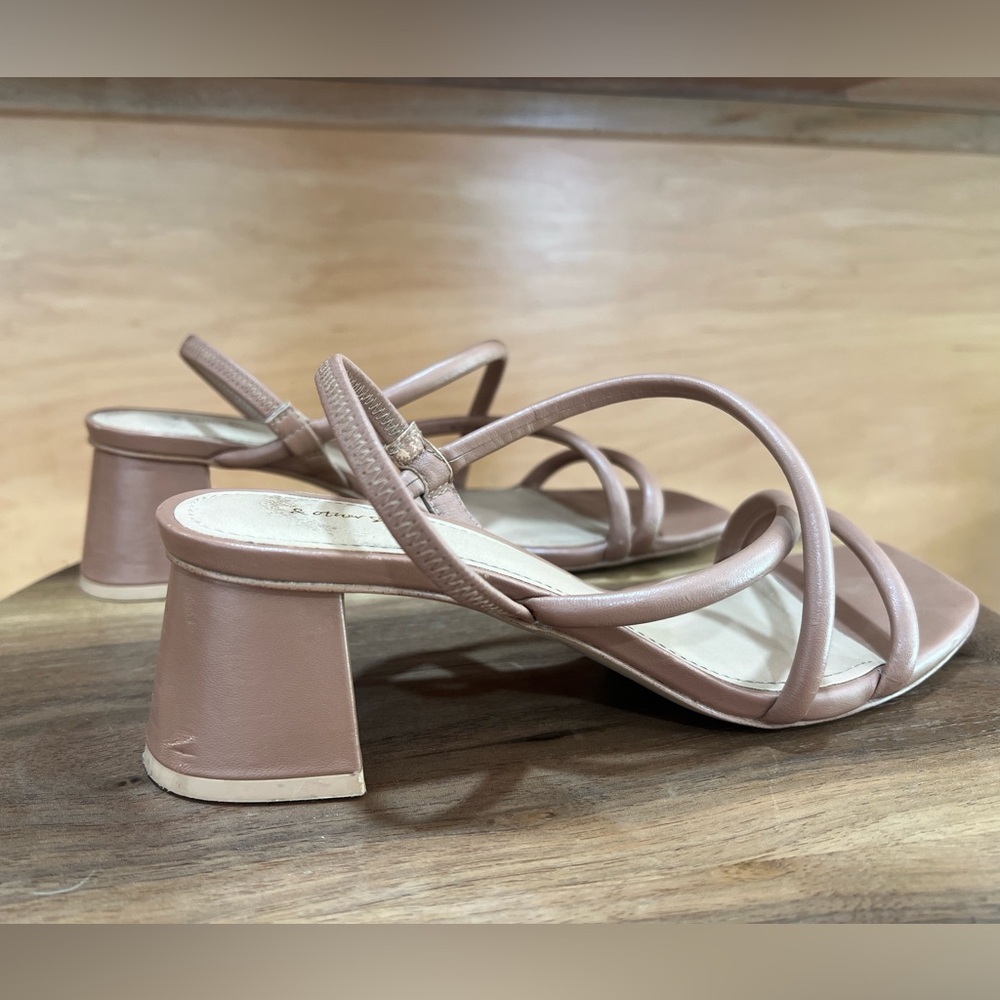& Other Stories Tan Strappy Heels - Picture 6 of 8